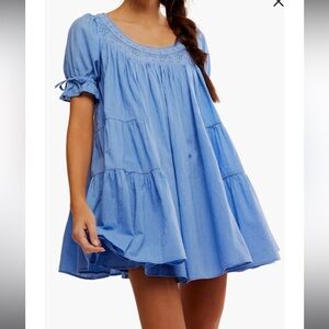 Sandy Shores Cotton Babydoll Minidress